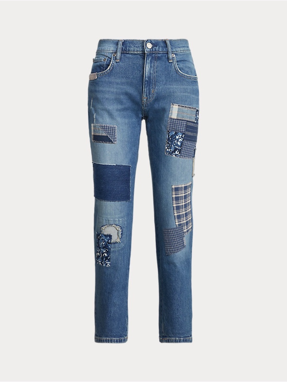 Lauren Ralph Lauren Patchwork Relaxed Tapered Jean